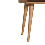 Solid Mango Wood Multi Tweed Tray Style Footstool