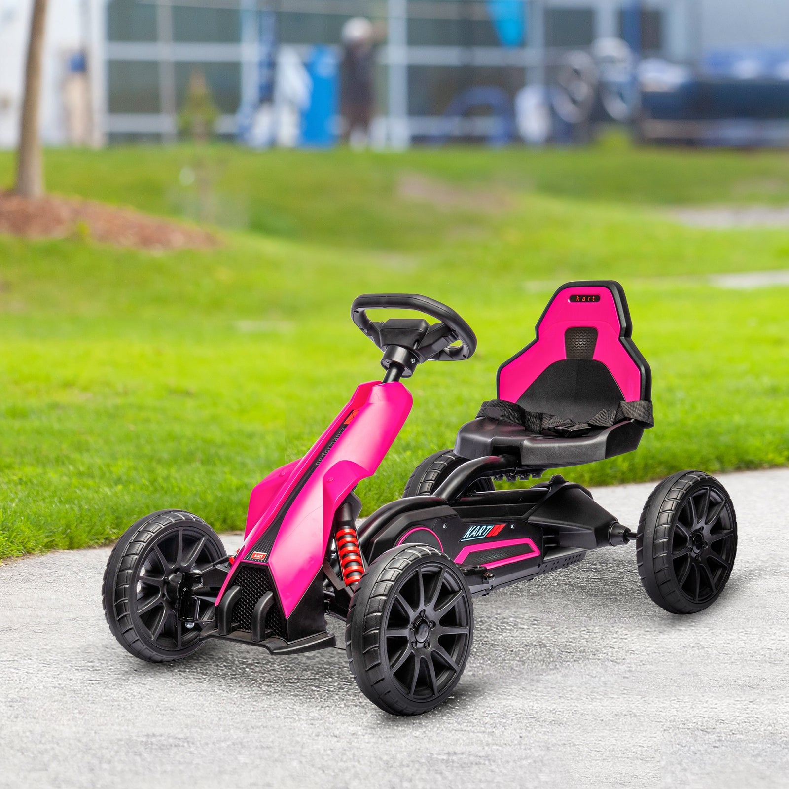 12v Electric Go Kart W/ Forward Reversing 2 Speeds For 3-8 Yrs | Pink