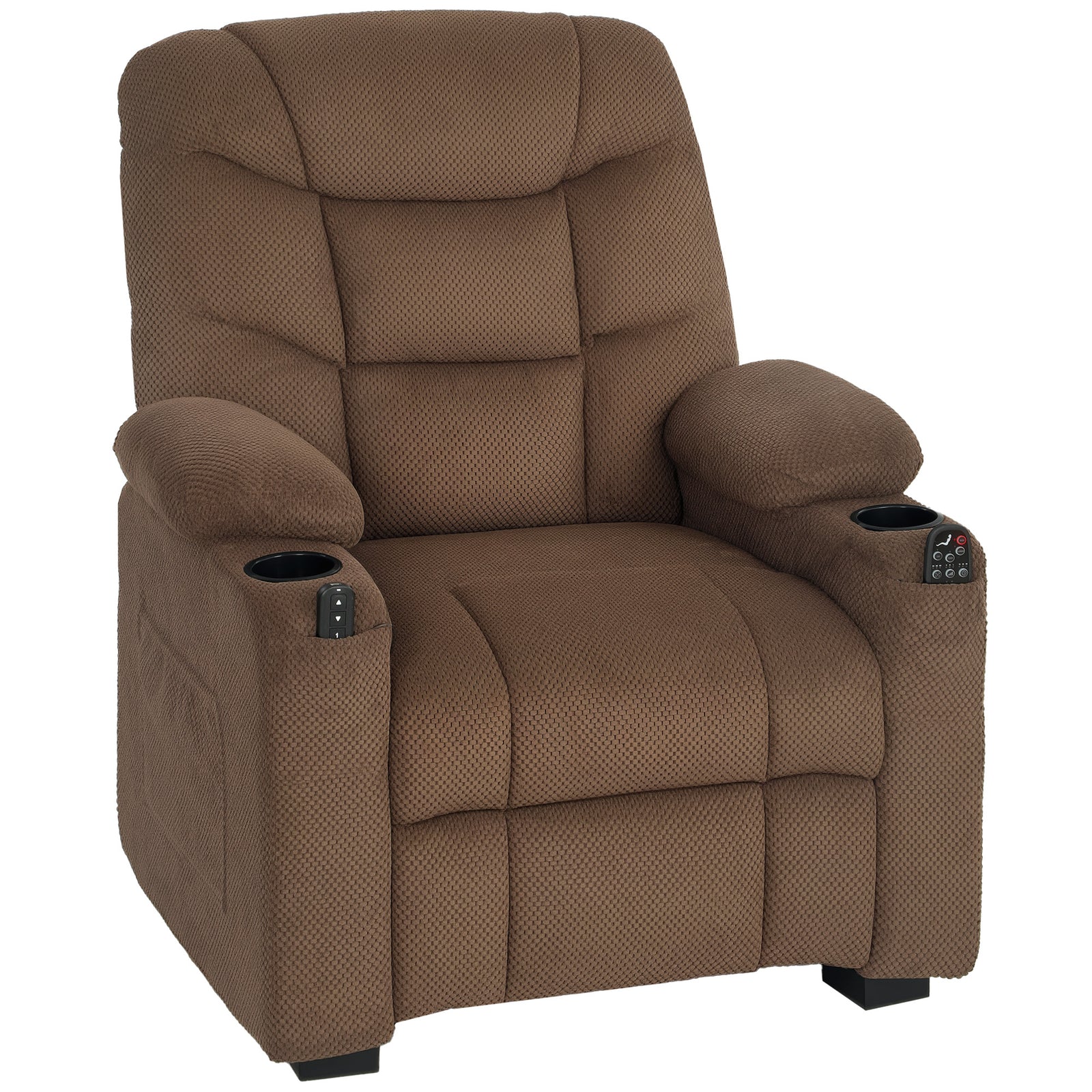 Electric Massage Recliner Armchair With Heat, Reclining Chair | Brown