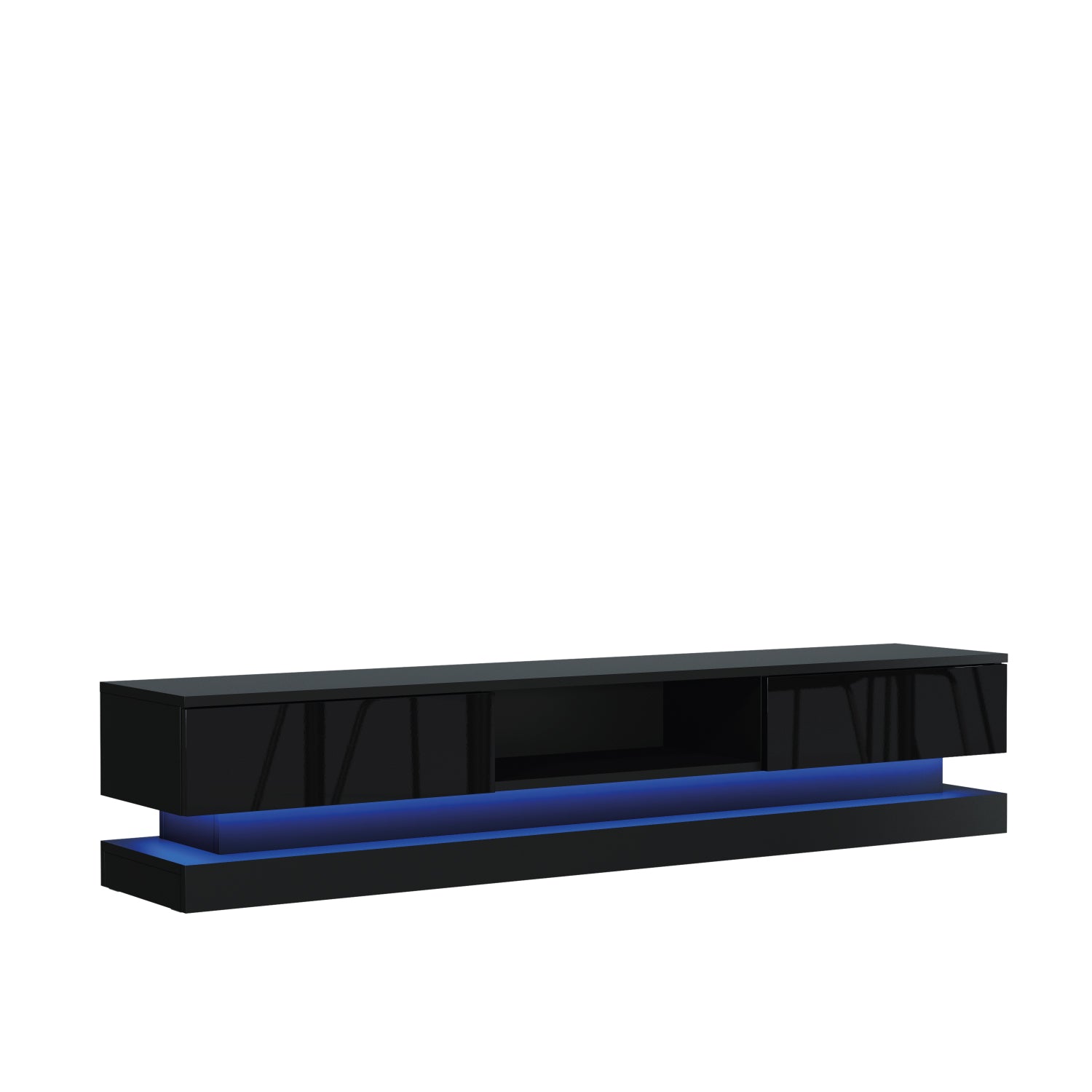 Bloom Tv Unit 180cm With Led Lights | Black