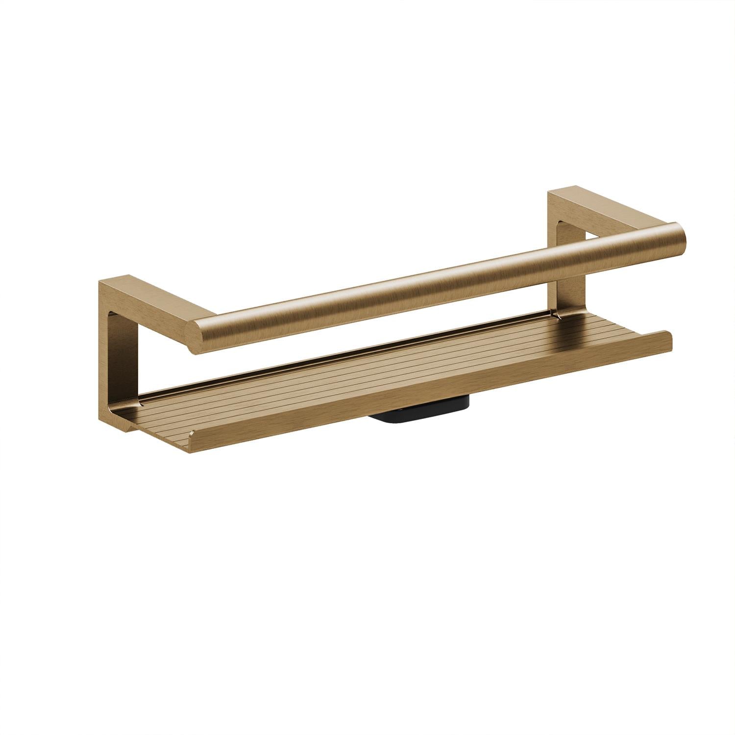 Bathroom Shelf, Organizer, Brushed Gold Pvd , Architect S+ Collection