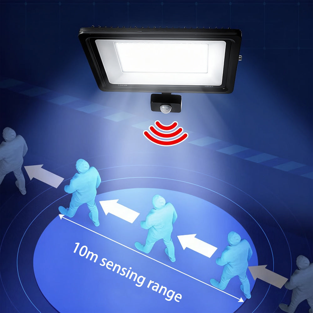Led Floodlight With Motion Sensor – 180° Detection, Ip66 Waterproof, Adjustable Delay-off Time – Ideal For Outdoor Security Lighting (10w/30w) | Small