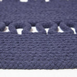 Crochet Braided Round Rug | 70cm x 70cm | Navy Blue