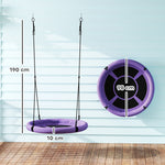 Nest Swing Seat For Kids, 100 Cm Diameter Saucer Tree Swing Set | Purple