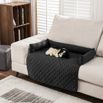 75x75cm Waterproof Pet Bed Furniture Protector Mat Dog Sofa Cover With Pillow | Black