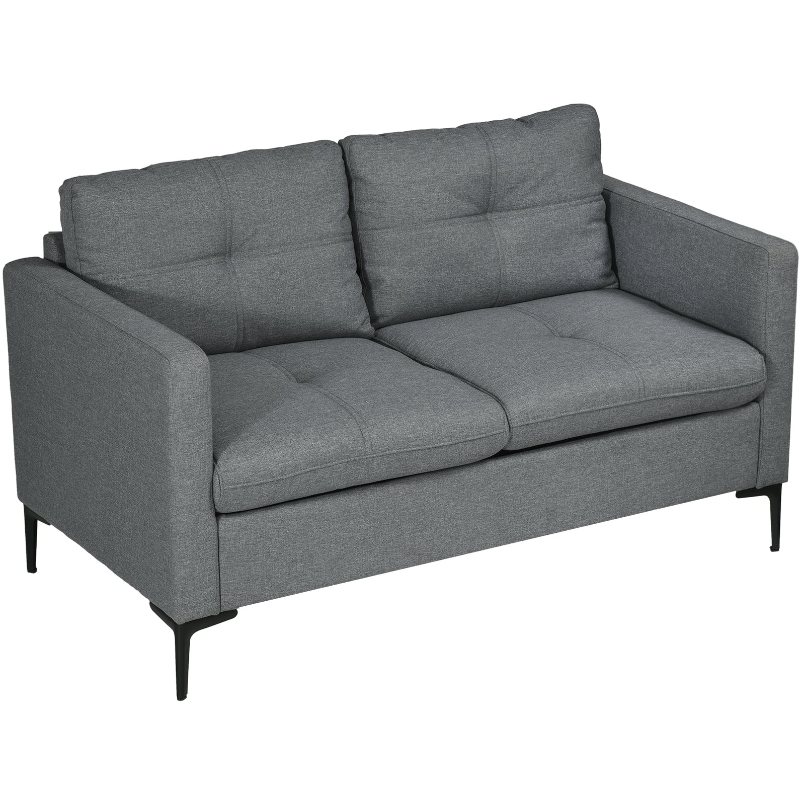 Modern Loveseat Sofa Upholstered 2 Seater Settee Living Room