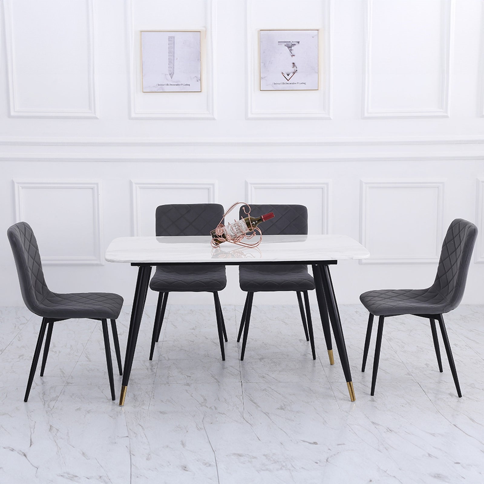 Breeins Set Of 4 Velvet Upholstered Dining Chairs