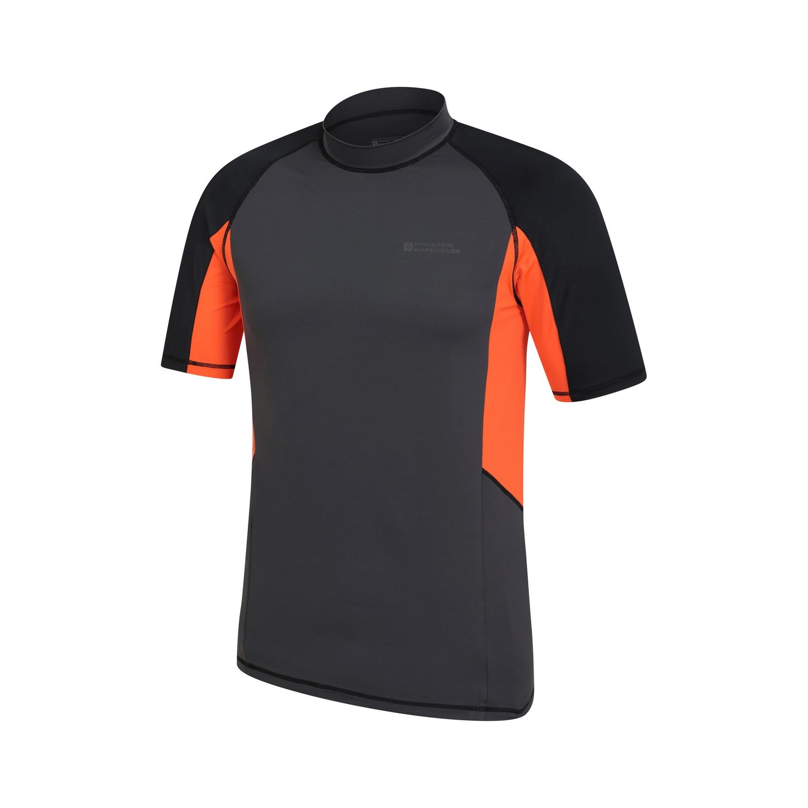 Mens Cove Recycled Polyester Short-sleeved Rash Guard | Medium | Gray