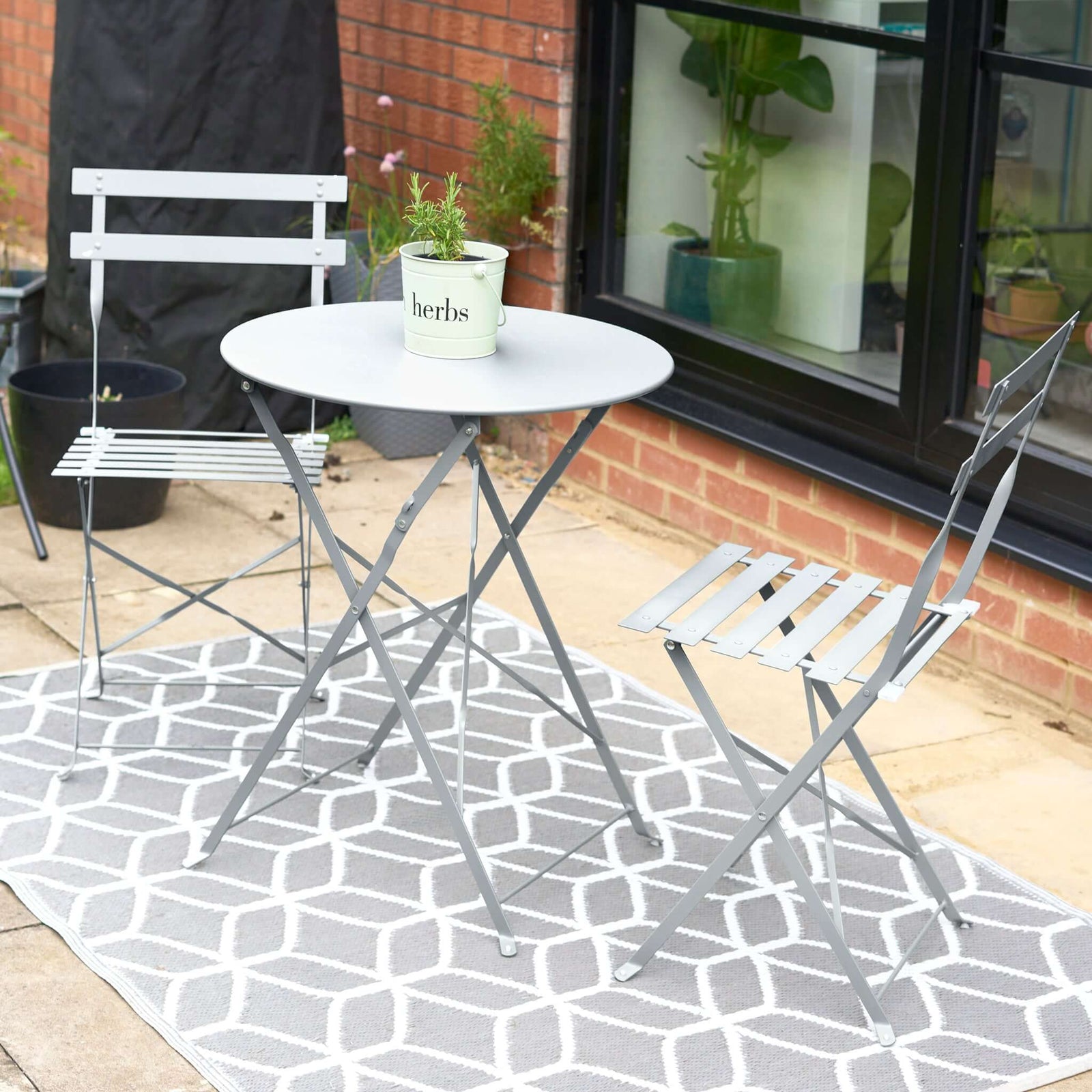 3-piece Metal Garden Bistro Set