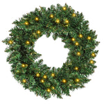 Christmas Wreath with 50 Warm White Led Lights