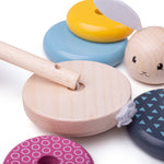Wooden Rabbit Stacking Rings Toy