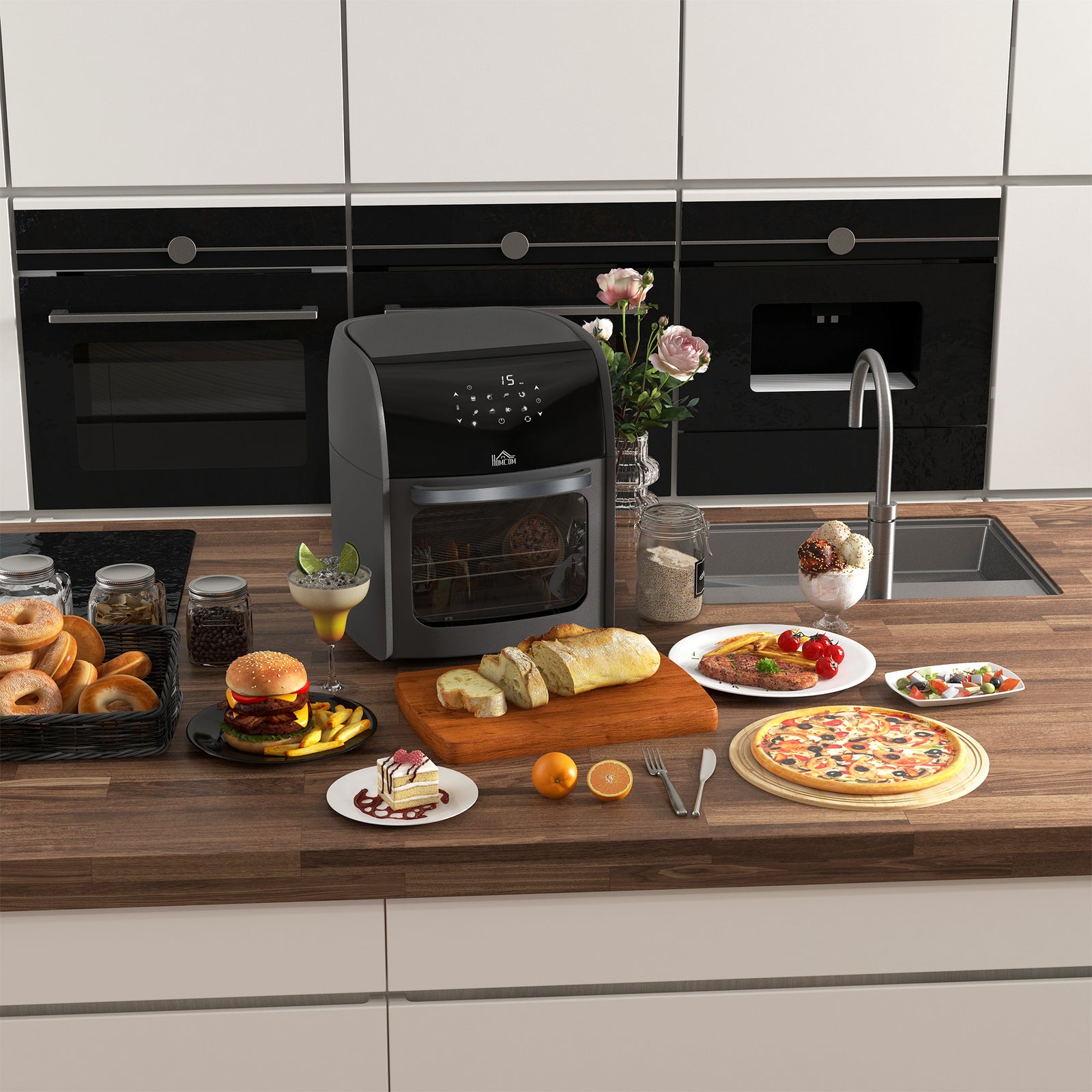12l Air Fryer Oven With 8 Preset Modes 1800w | One Size