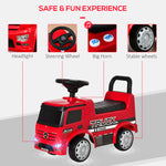 3-in-1 Ride On Car Kids Mercedes Truck Storage For 12 - 36 Months | Red