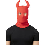 Devil Balaclava Ski Mask, With Horns