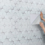 3d Hexagonal Modern Pvc Wallpaper Home Wall Decoration