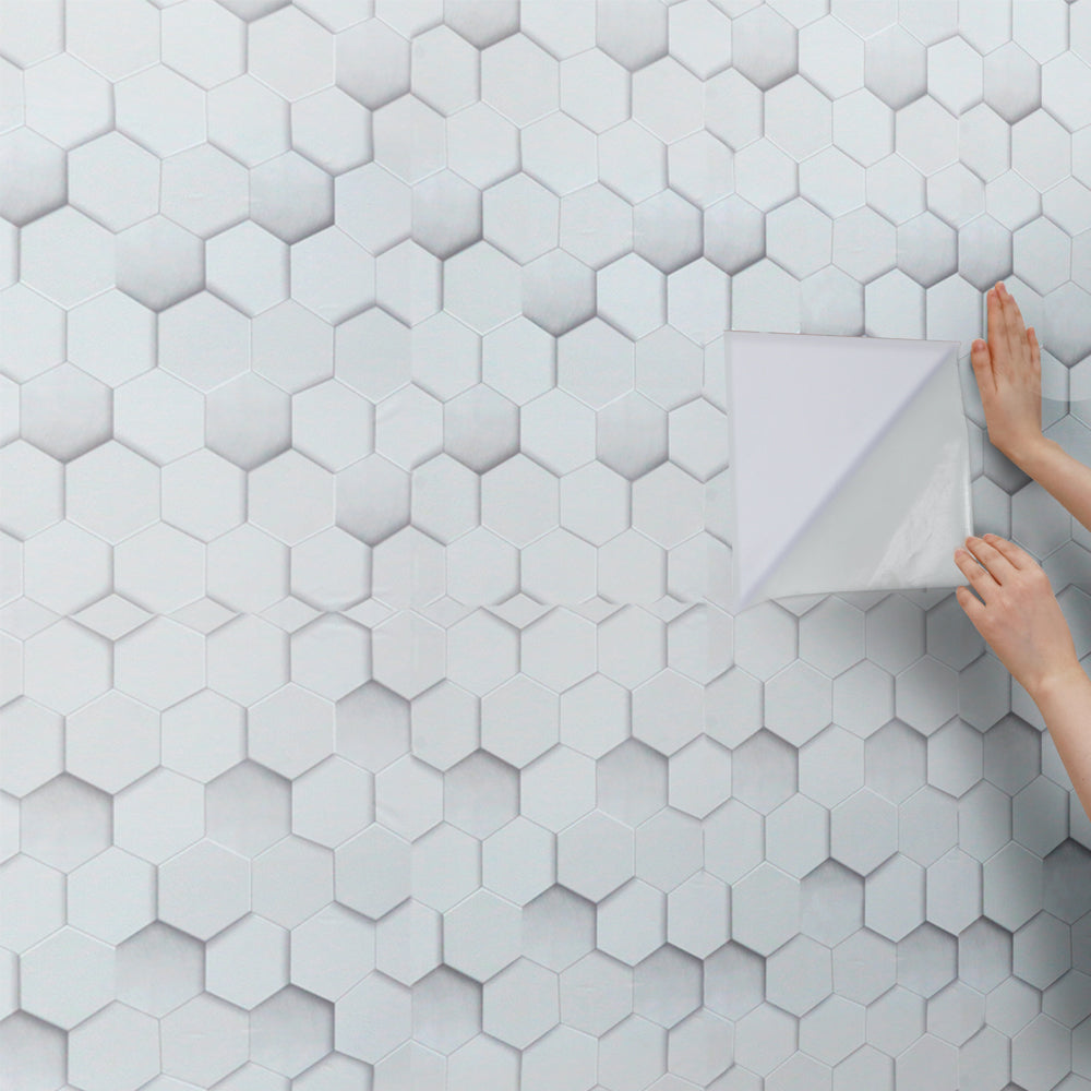 3d Hexagonal Modern Pvc Wallpaper Home Wall Decoration