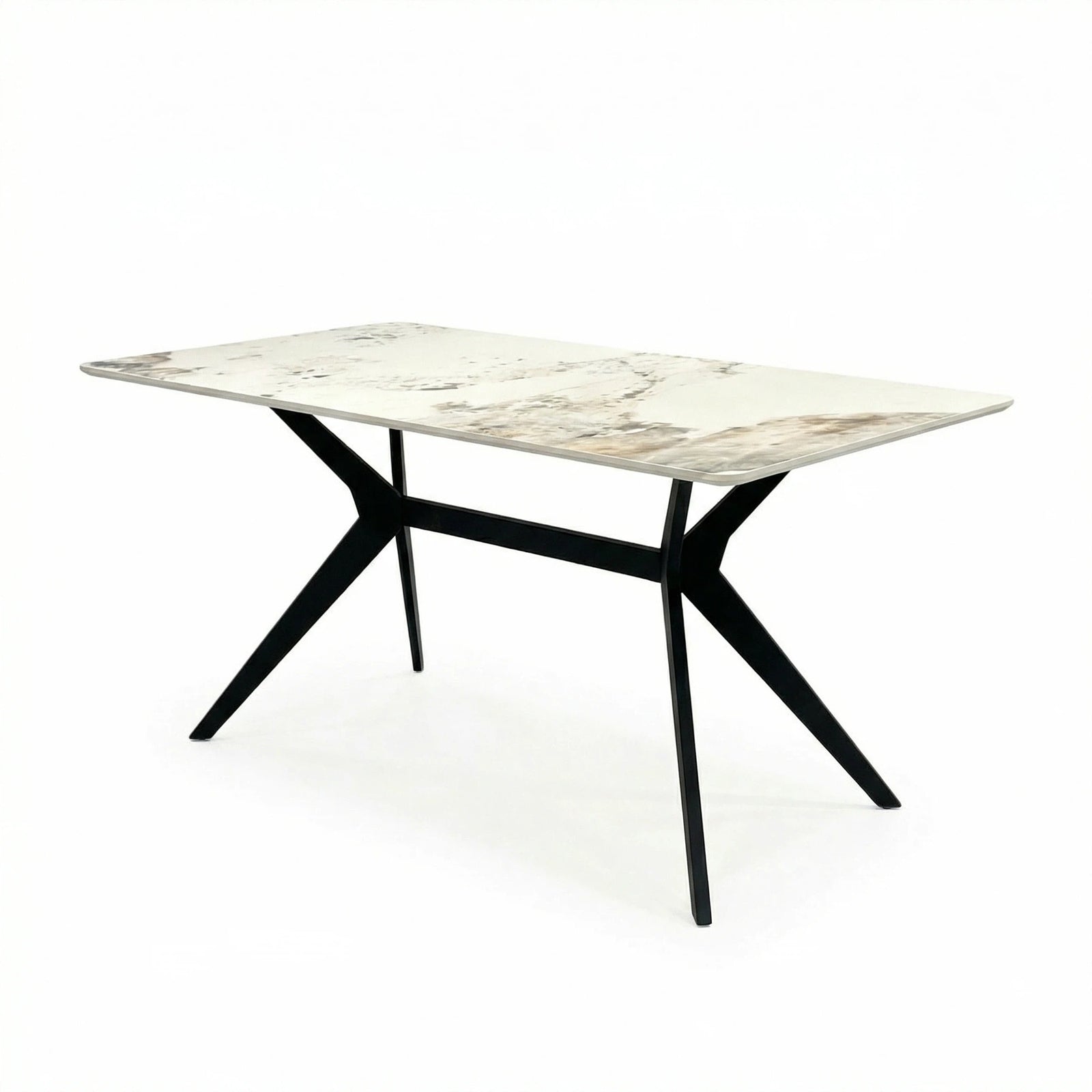 San Diego Marble Top Dining Table With Emily Leather Chairs | Grey