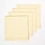 Plain Cotton Fabric 4 Napkins Set | 45cm x 45cm | Cream