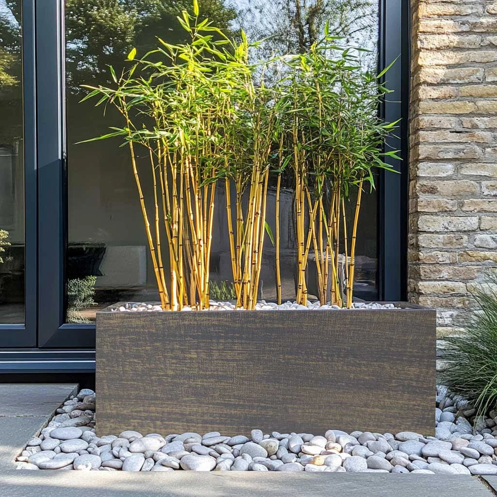Zinc Galvanised Trough Planter | 100cm x 40cm x 40cm | Antique Gold