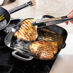 26cm W X 26cm D Pre-seasoned Cast Iron Grill Pan With Dual Handles