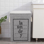 Living and Home Foldable Home Laundry Baskets Laundry Hamper With Lid And Rope Handles