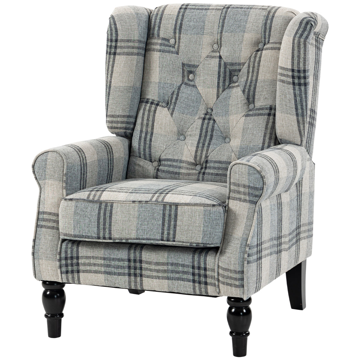 Accent Chair Wingback Armchair Retro Tufted | Multi Colour