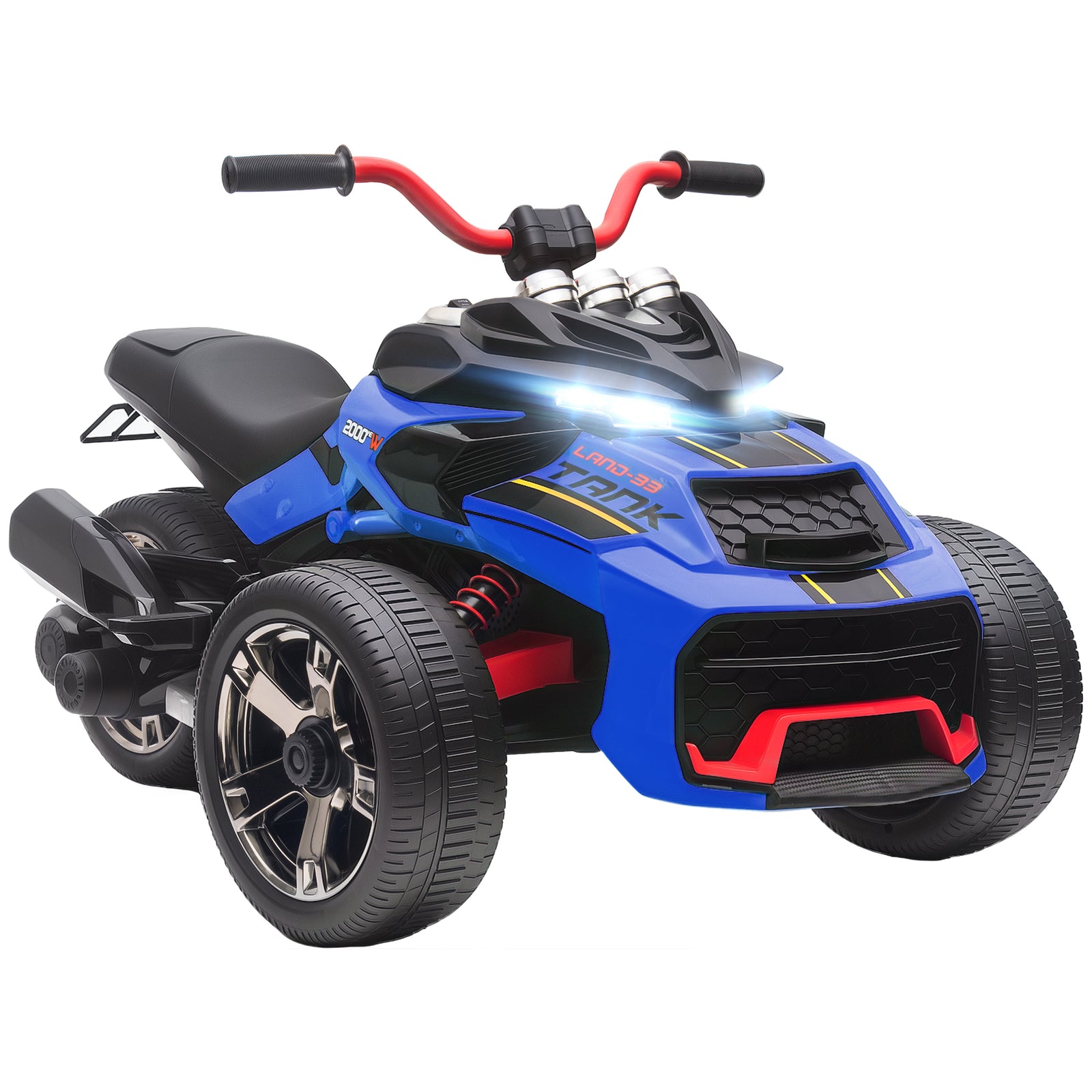 12v Kids Electric Ride On Car, Battery Powered Ride On Atv | Blue