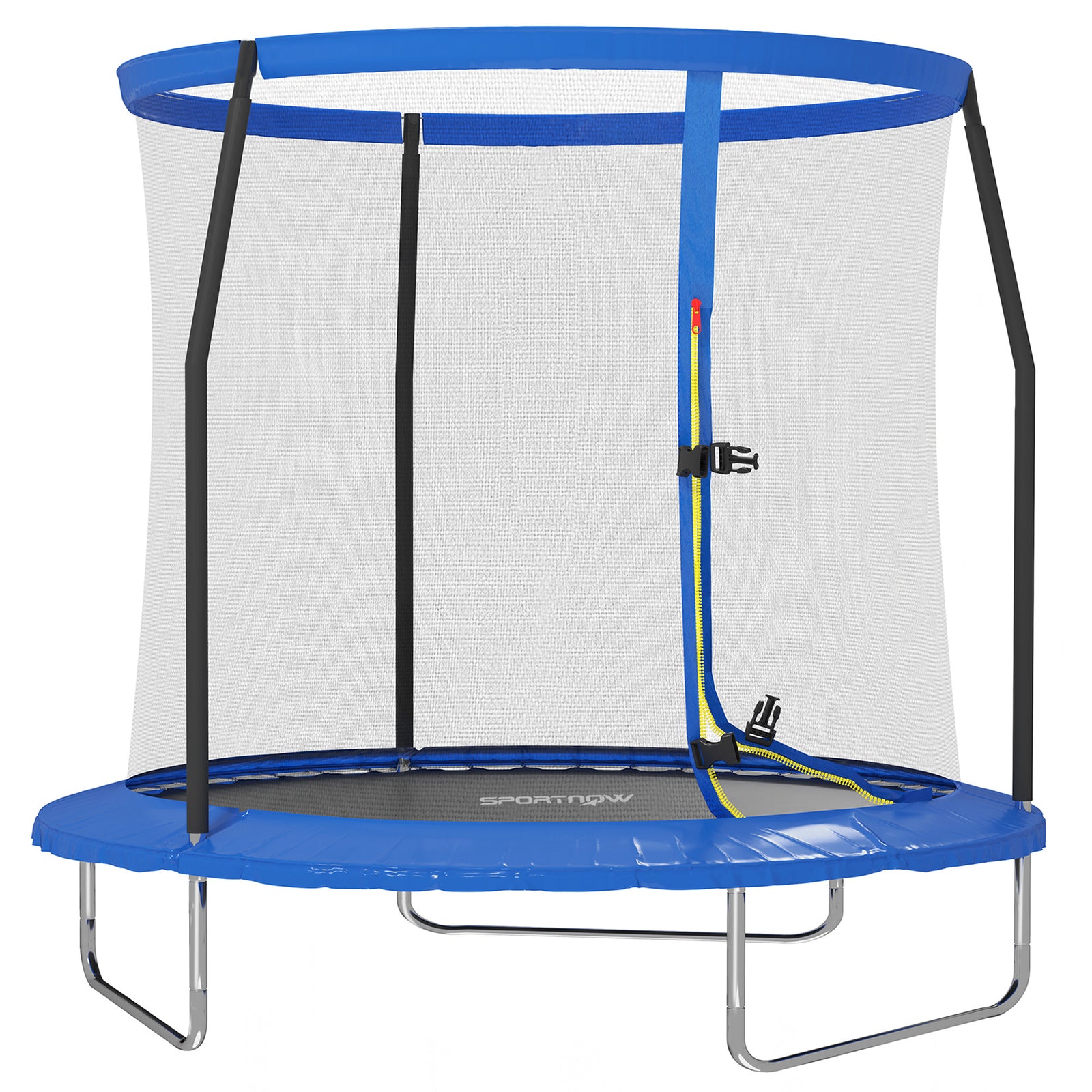 Steel Frame Trampoline With Enclosure Net And Edge Cover | Large | Blue