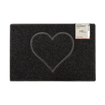 Heart Embossed Doormat | Large | Black
