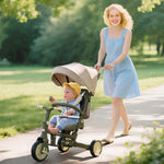 5 In 1 Foldable Kids Trike, Toddler Tricycle For 1-3 Years | Green