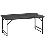 Folding Garden Table, Height Adjustable, Steel Frame