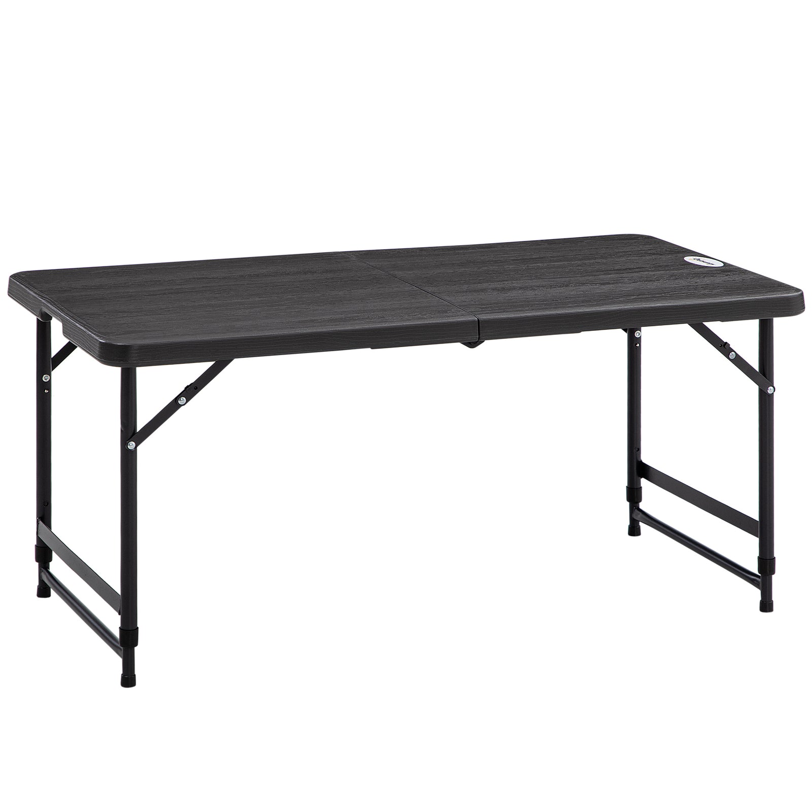 Folding Garden Table, Height Adjustable, Steel Frame