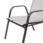 Stackable Garden Chairs,weather-resistant Outdoor Patio Bistro Seating | 4-Person | Grey