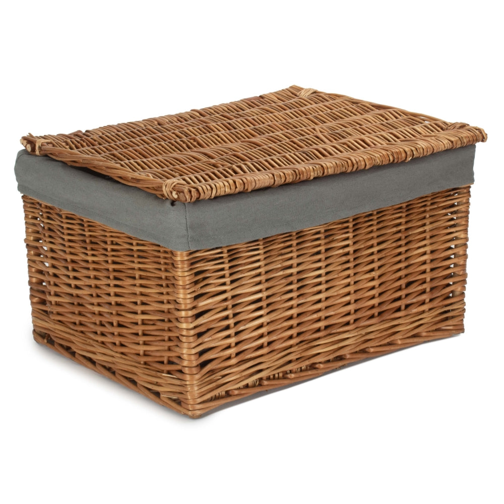 Light Steamed Cotton Lined Storage Basket | Set-of-3 | Gray