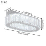 Bath Plus TB+ Modern Crystal Oval Led Ceiling Light
