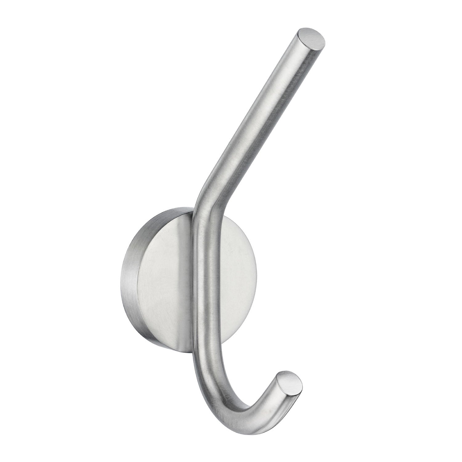 Chrome Bath Robe Hook Wall Mounted Bathroom Storage | Brushed Chrome