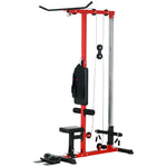Pull Up Bar Stand Power Cage With Adjustable Seat | Red