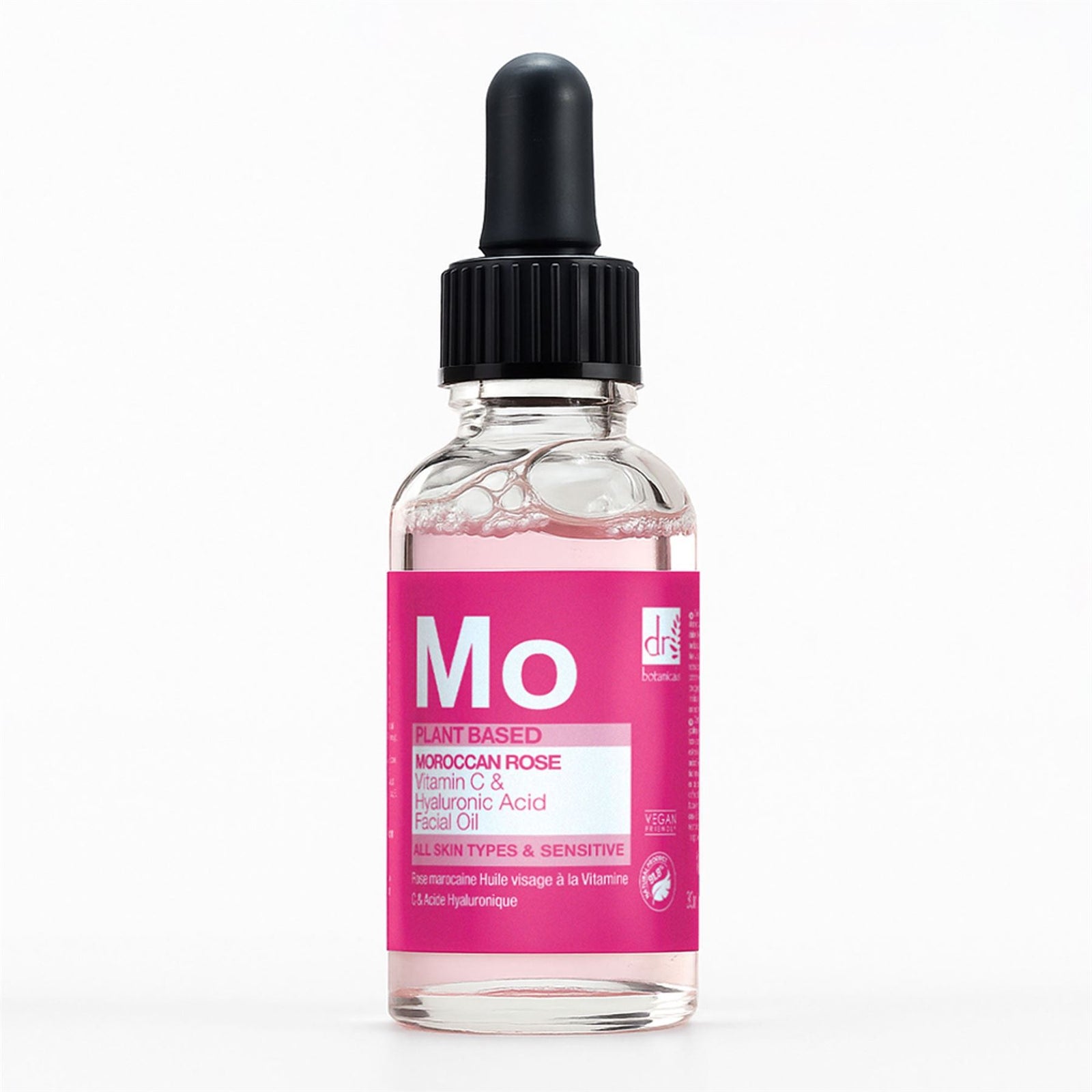 Moroccan Rose Anti-ageing Facial Oil With Hyaluronic Acid & Vitamin C 30ml For Plumping And Moisturising