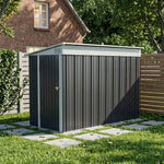 Breeins 4x9 Ft Pent Roof Garden Tool Shed Outdoor Patio Storage House