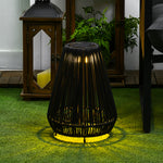 3-level Garden Rattan Solar Lantern With Auto On/off Led