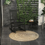 Porch Rocking Chair Wooden Rocker | Black