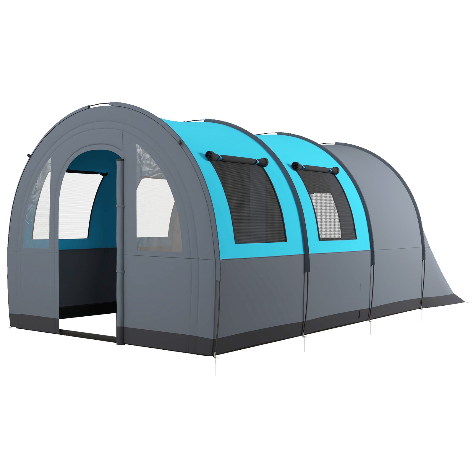 Camping Tent, 3000mm Waterproof Family Tent For 5-6 Man | Gray
