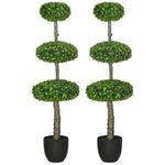 110cm Artificial Plants Boxwood Ball Topiary Trees Set Of 2