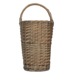 Wicker Antique Wash Finished Stair Basket | Gray