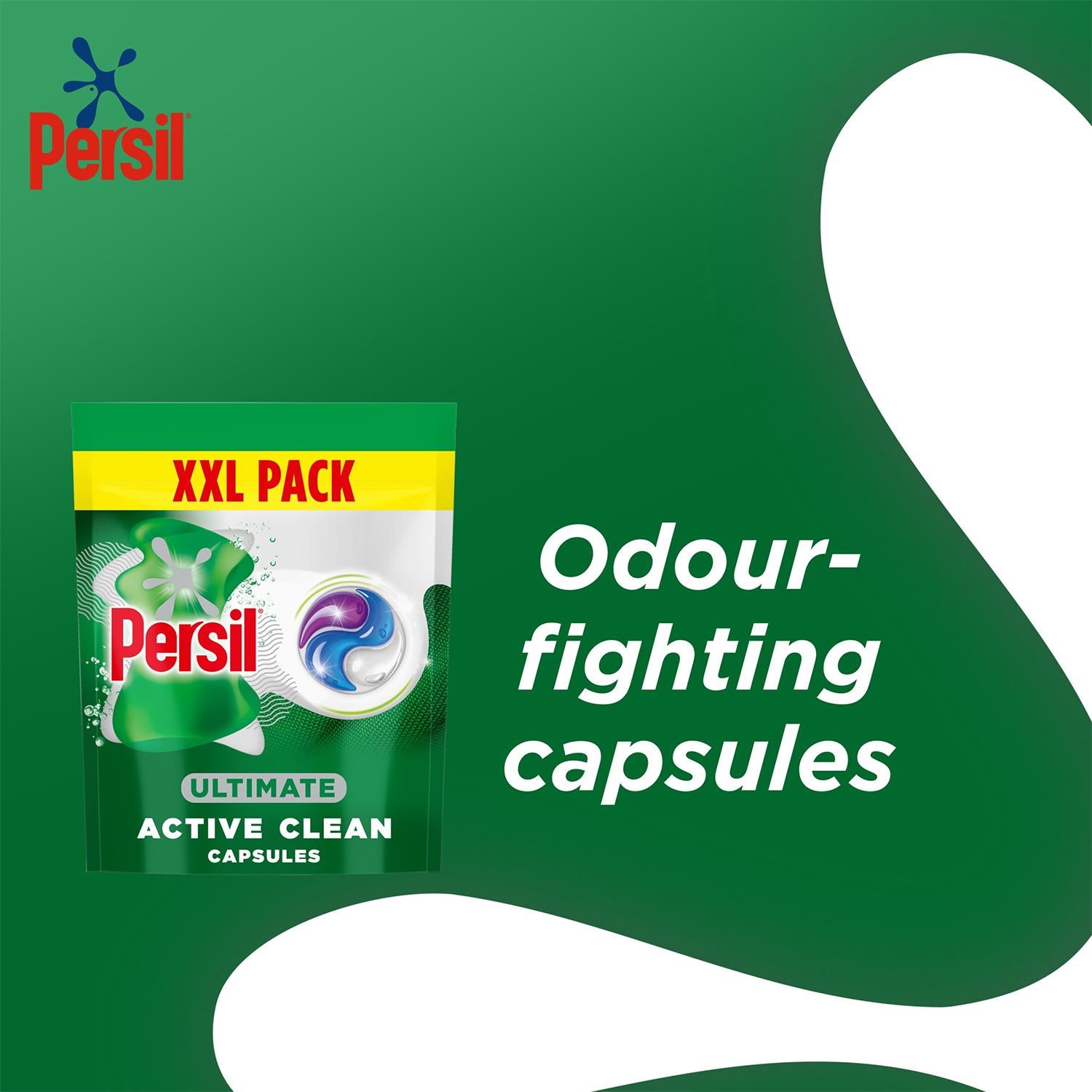 Ultimate Washing Capsules Active Clean Stain Removal 44 Washes, 3 Pack