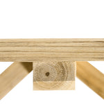 Rustic Wooden 2-person Bench Wheel-shaped Legs Reinforced | Coffee