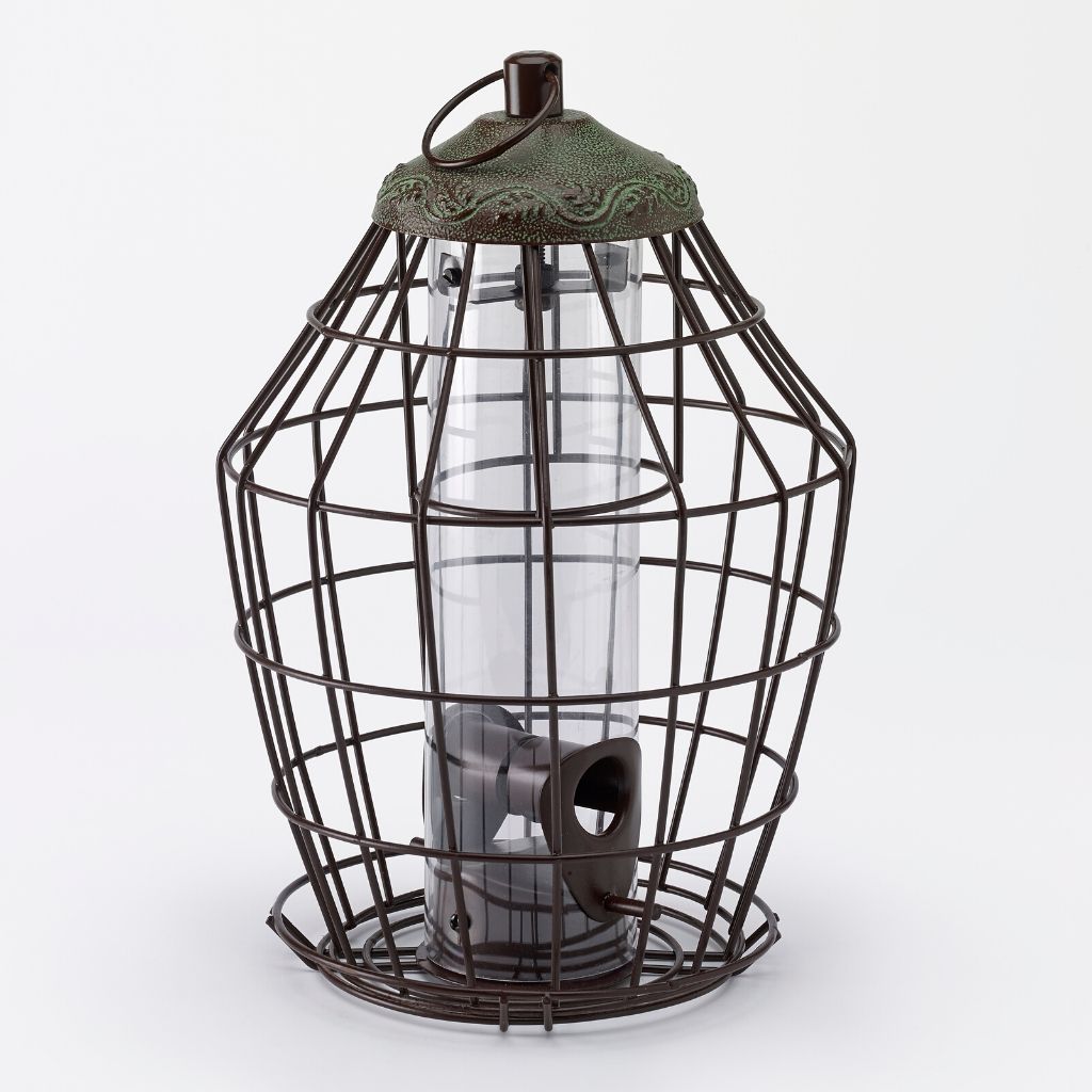 Secret Garden Squirrel-proof Seed Feeder With Antique Leaf Top | Brown
