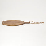 HOMESCAPES Round Mango Wood Chopping And Serving Board, 40 Cm