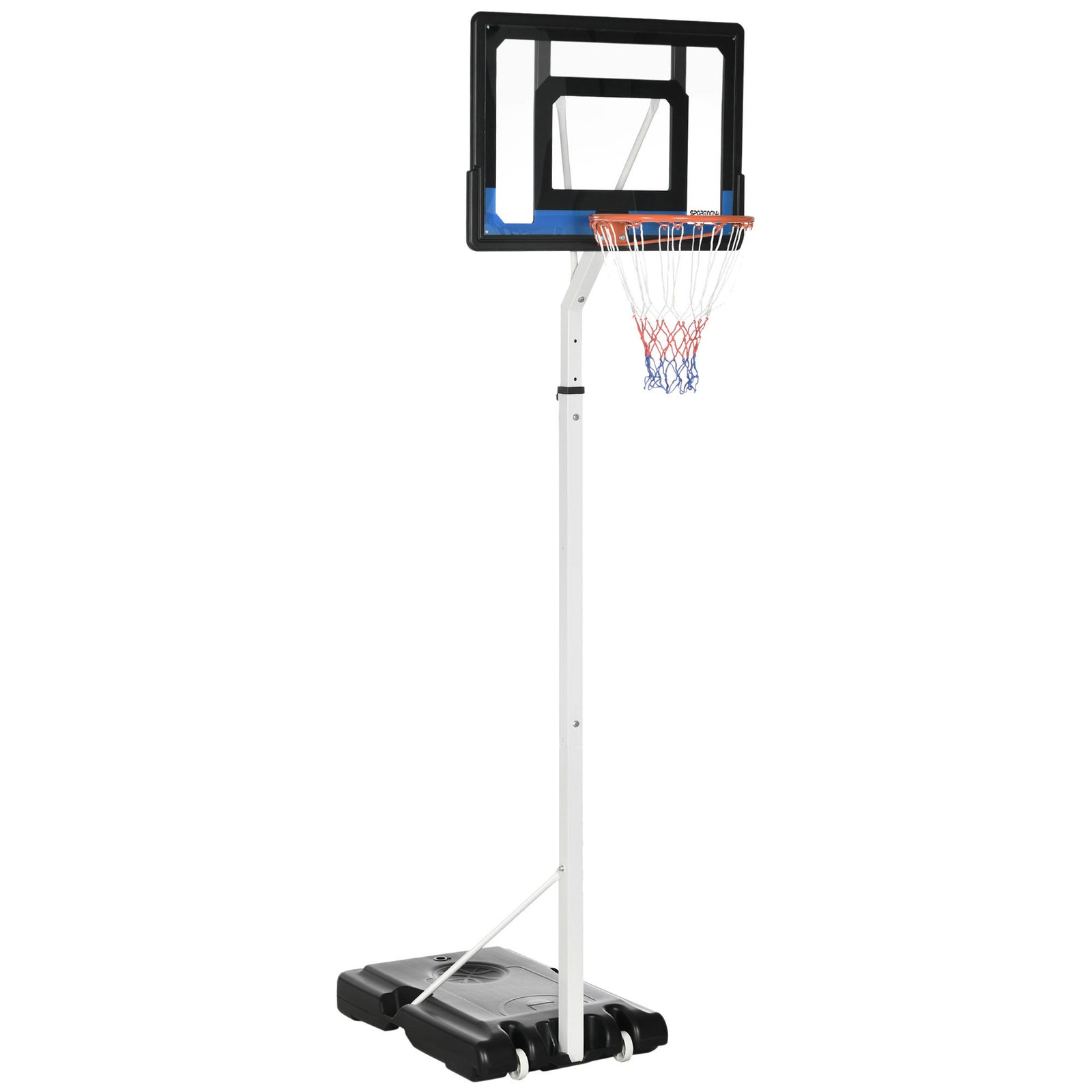Adjustable Basketball Hoop, Plastic Backboard, Portable