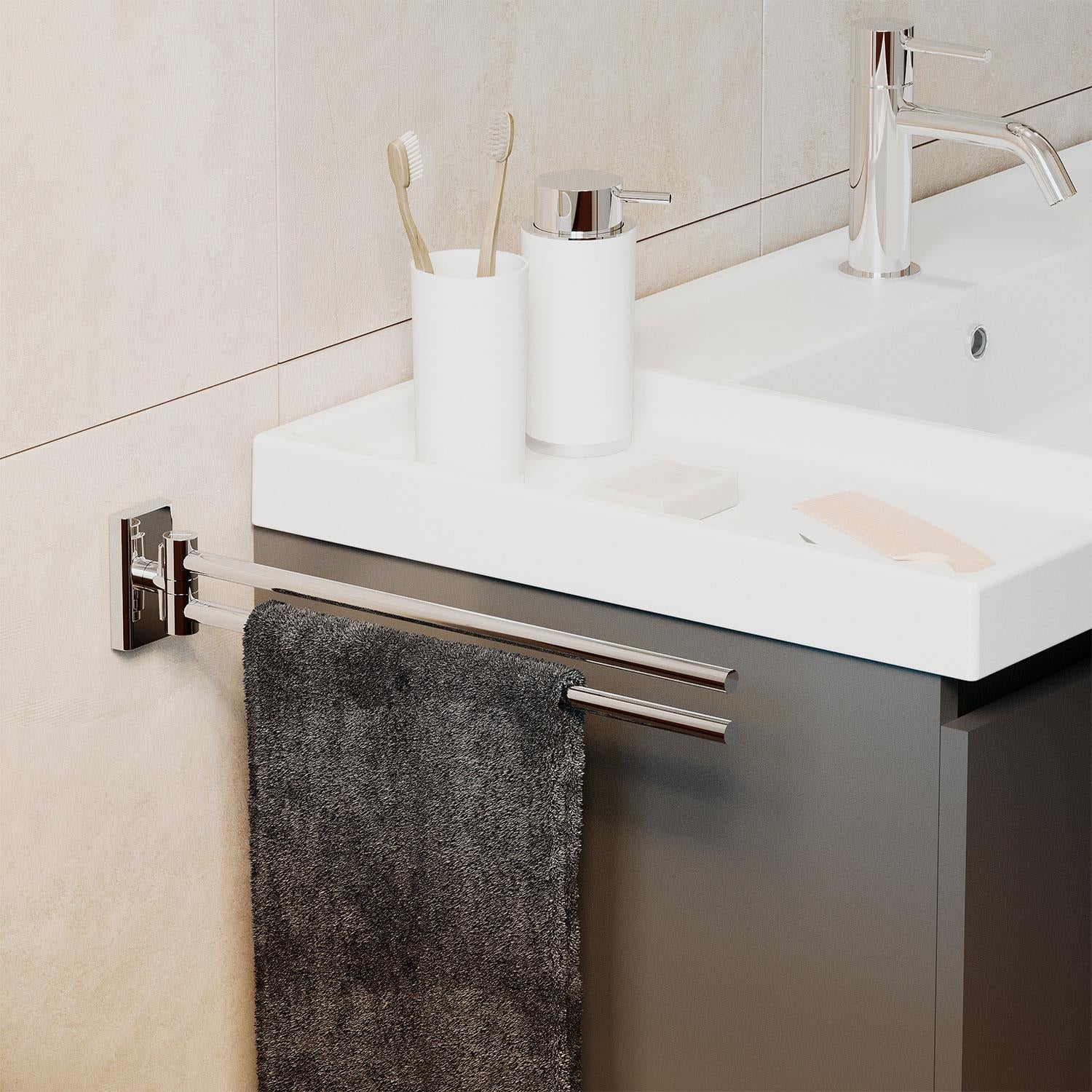 Soap Dispenser, 200ml,self-adhesive, Chrome Silver,next Collection